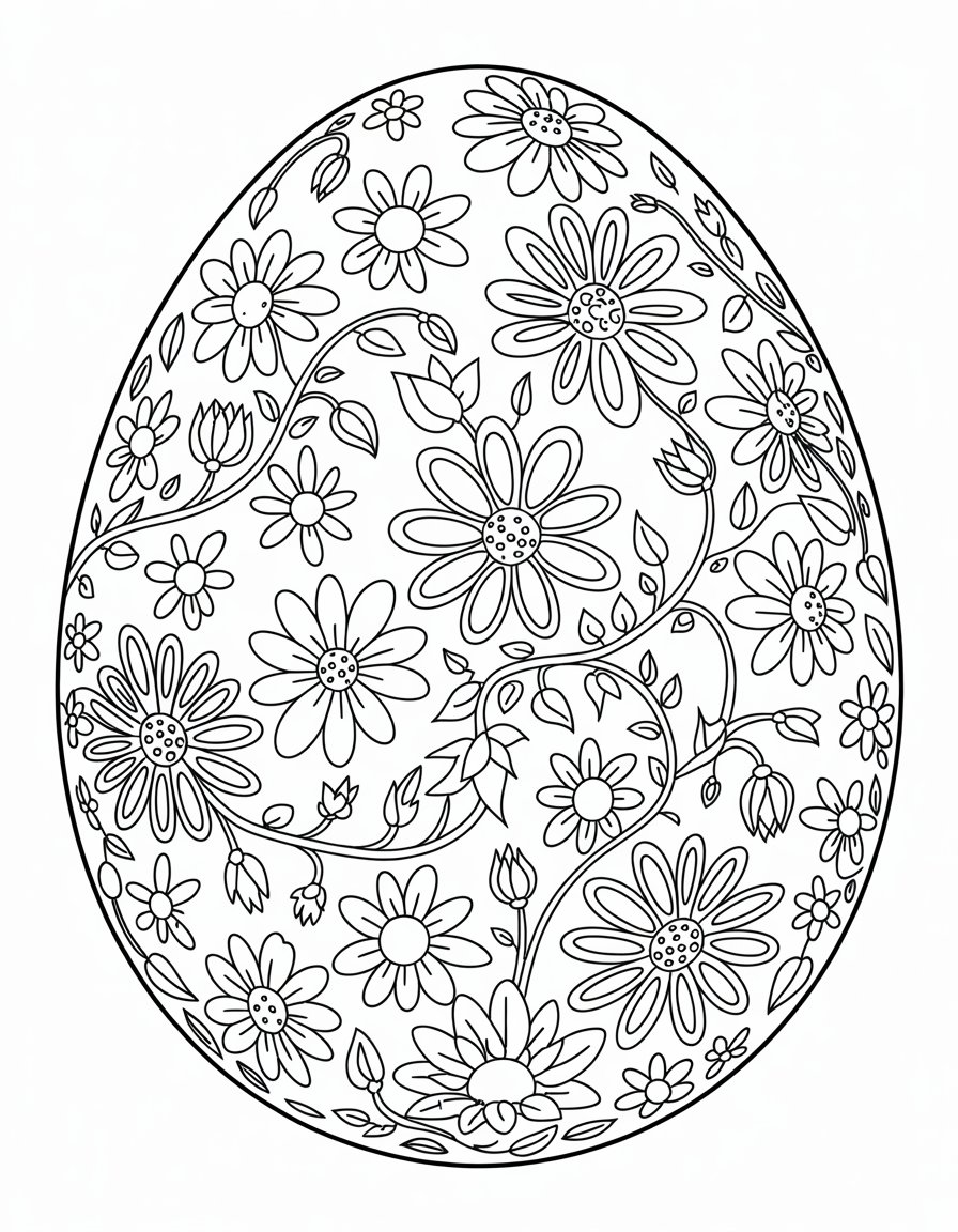 Floral Easter Egg